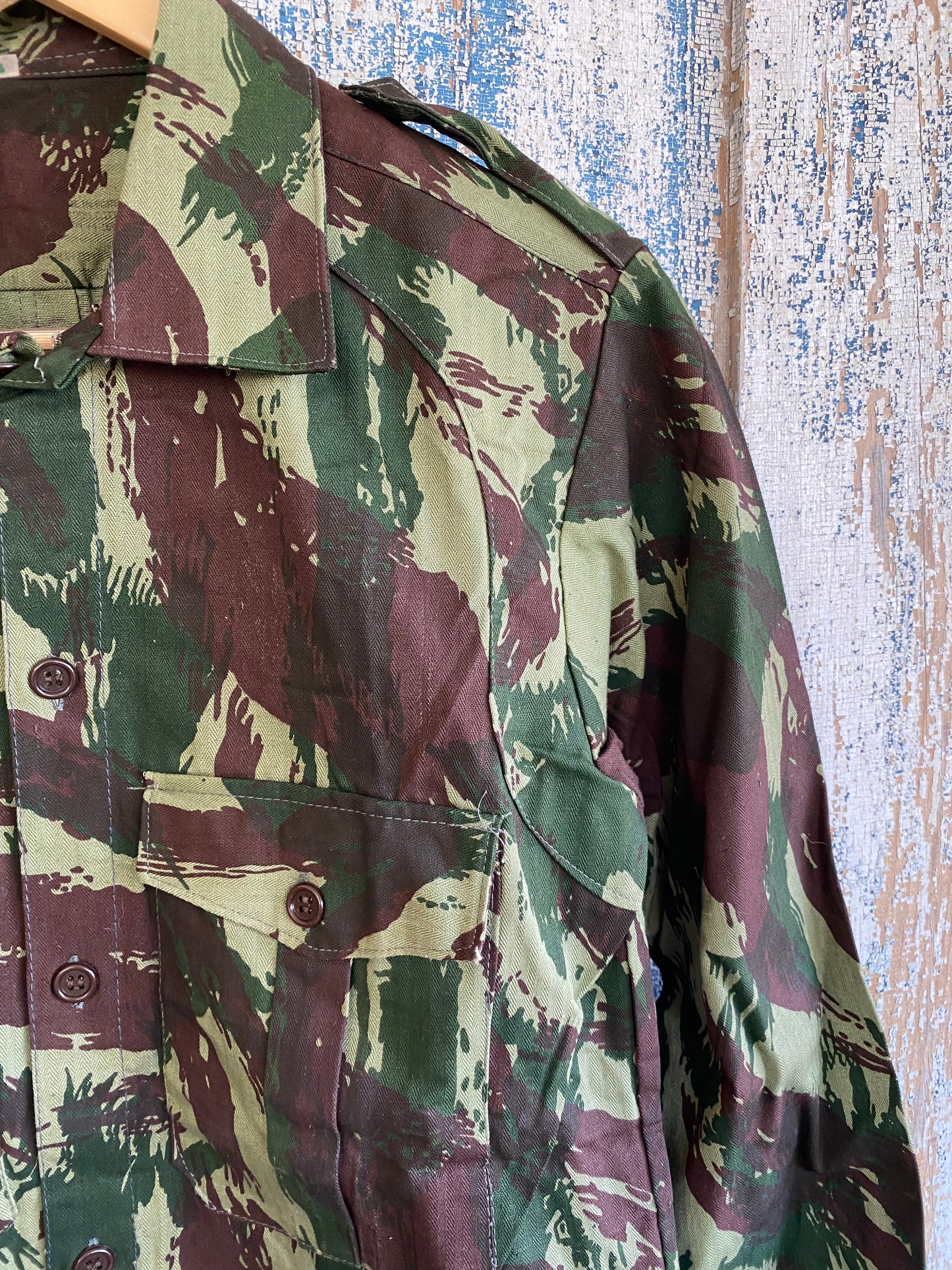 1970s Brush Stroke Camo Shirt | M