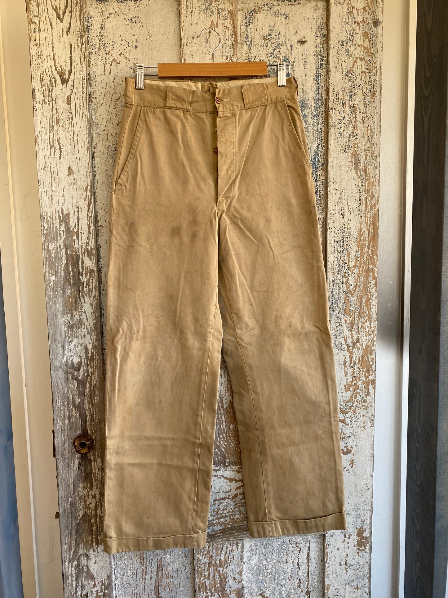 1950s Wide Leg Work Pants | 28