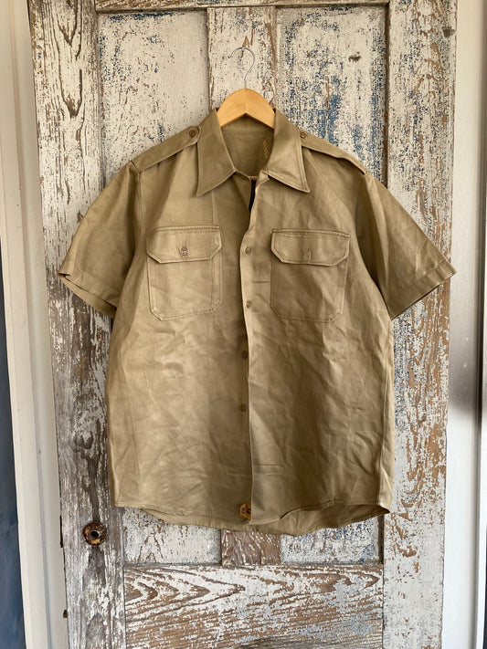 1960s Short Sleeve Military Shirt | L