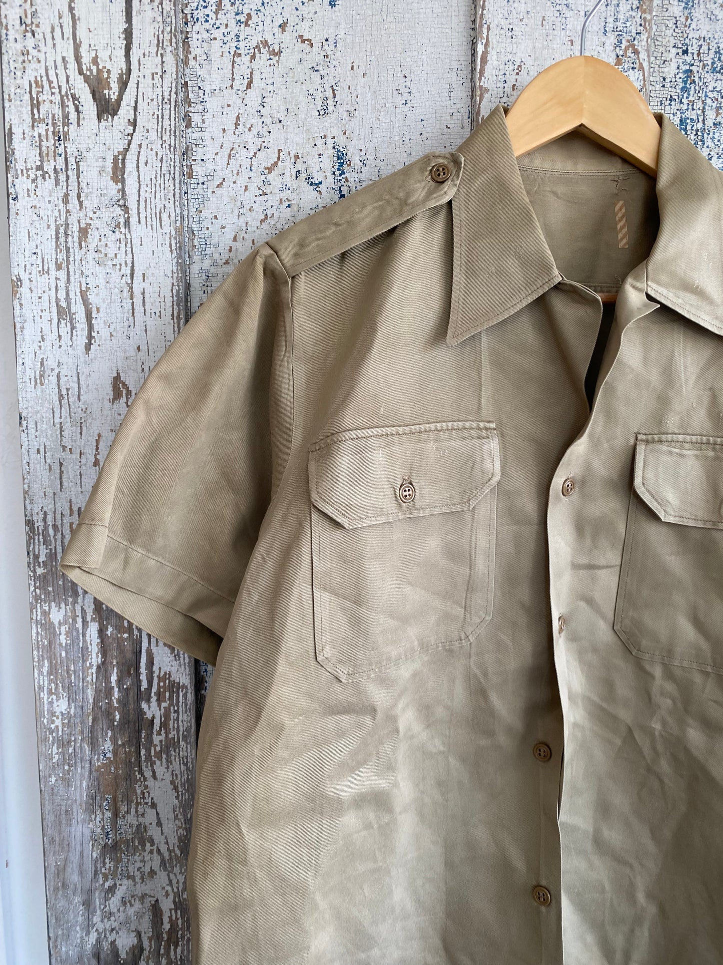 1960s Short Sleeve Military Shirt | L