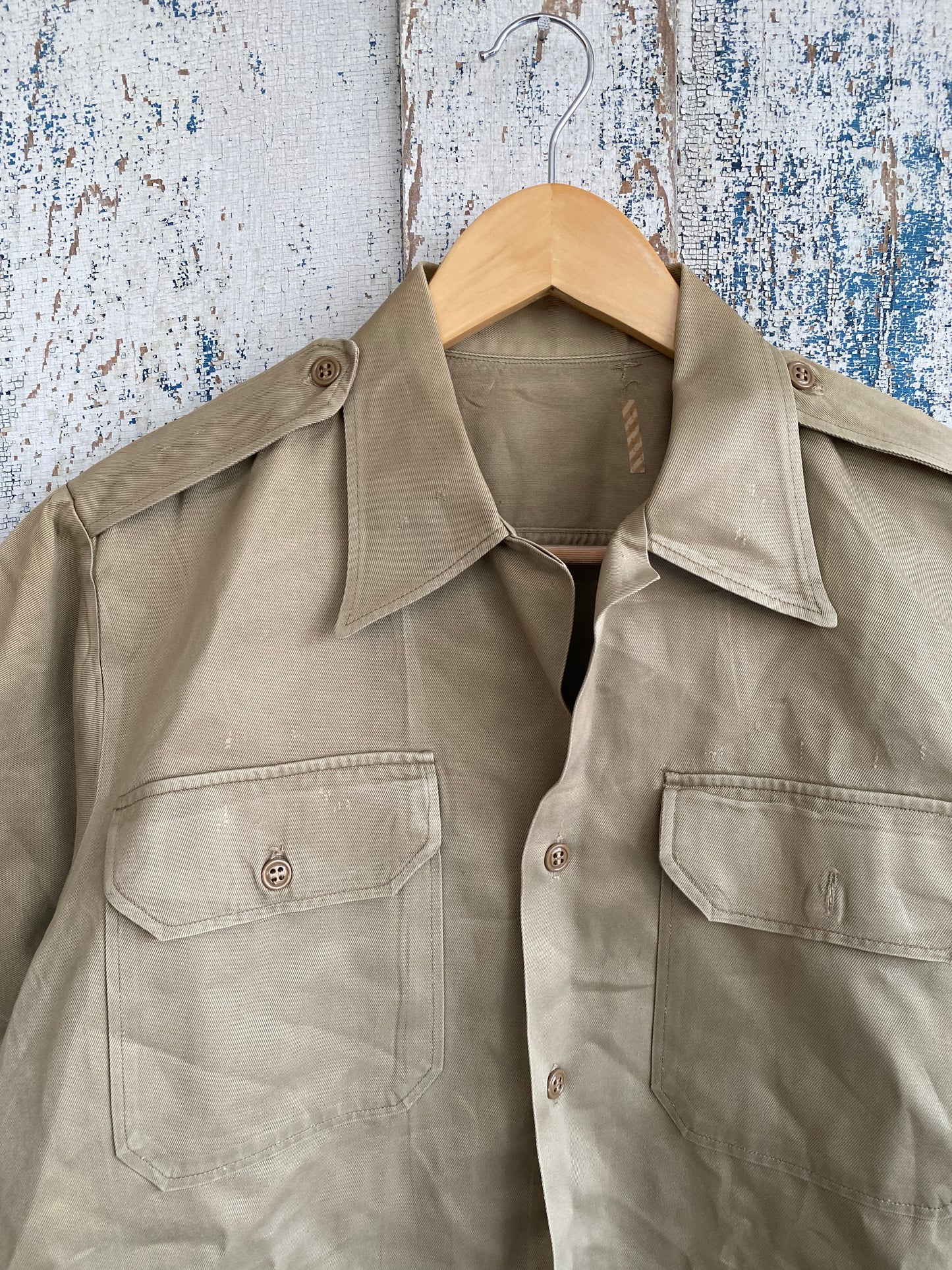 1960s Short Sleeve Military Shirt | L