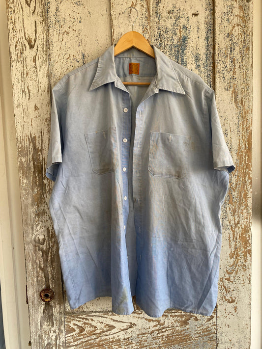 1980s Faded Work Shirt | XL