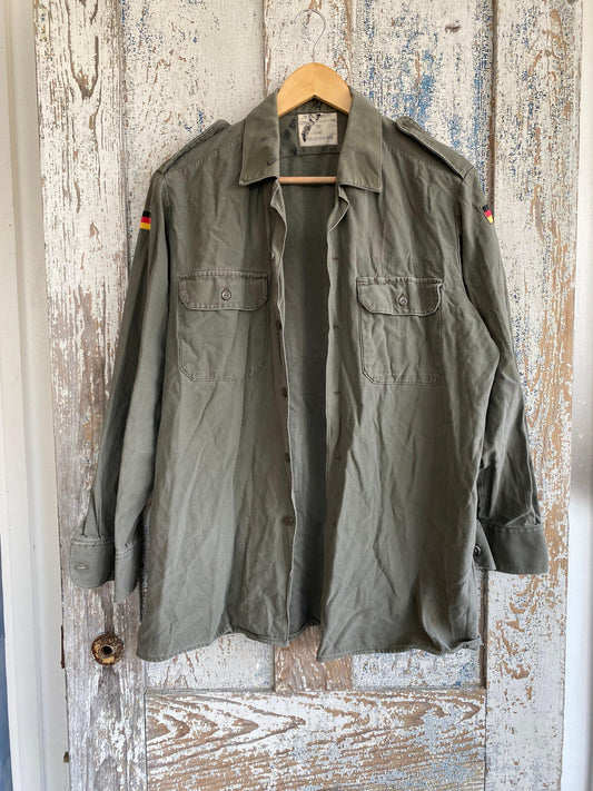 1980s German Fatigue Shirt | L