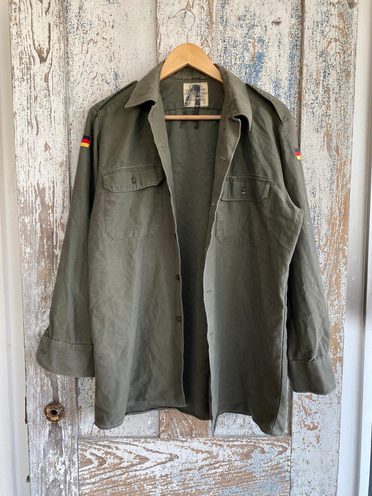 1980s German Fatigue Shirt | L