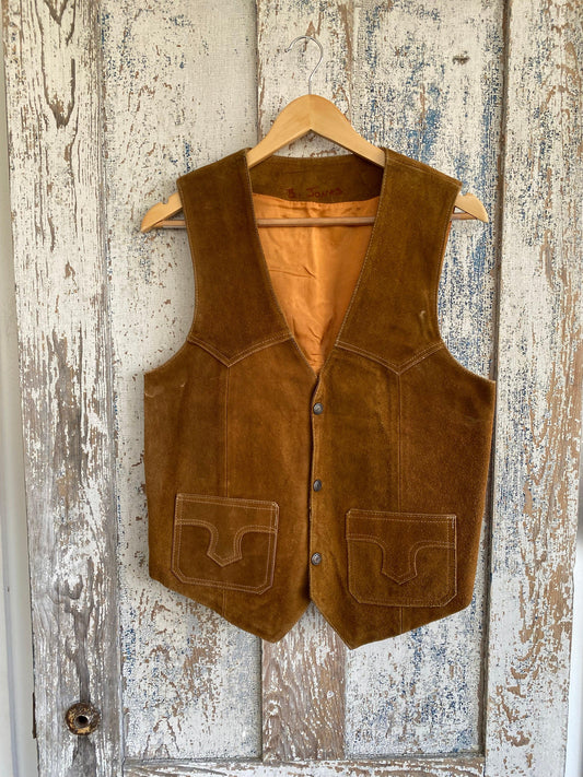 1970s Suede Vest | M