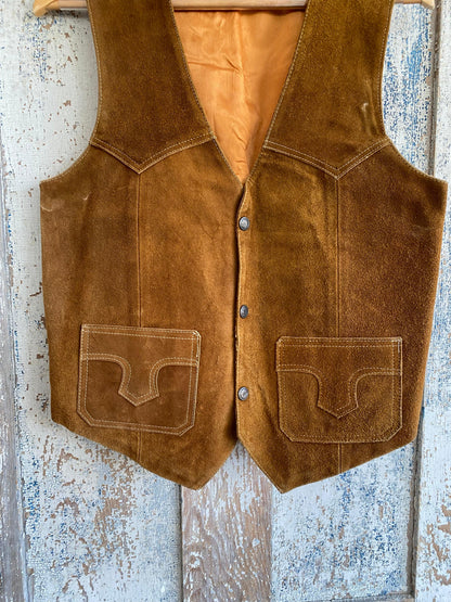 1970s Suede Vest | M