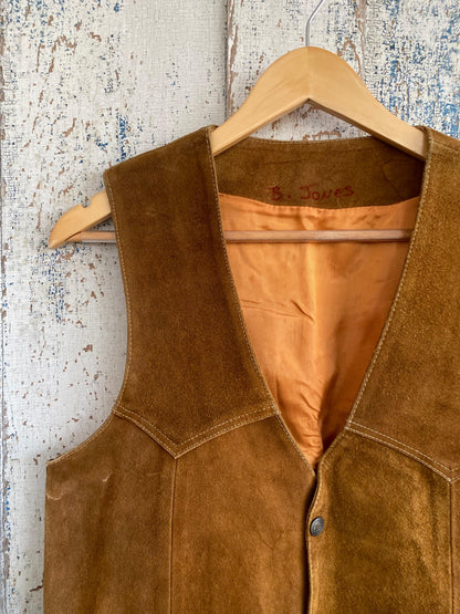 1970s Suede Vest | M