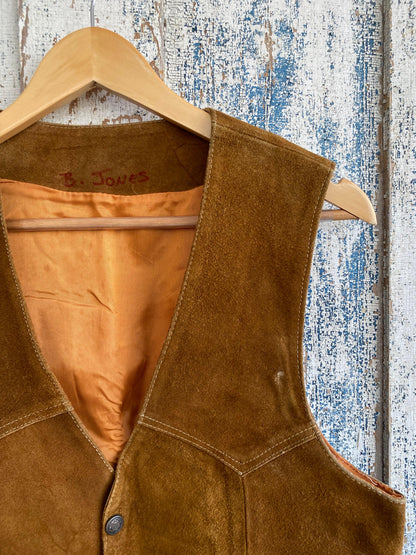 1970s Suede Vest | M