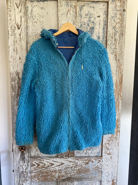 1960s White Stag Fuzzy Zip Up | M