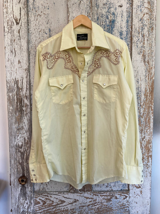 1970s Embroidered Western Shirt | L