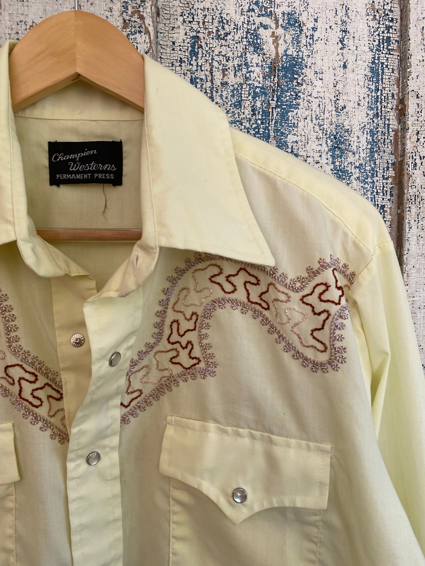1970s Embroidered Western Shirt | L