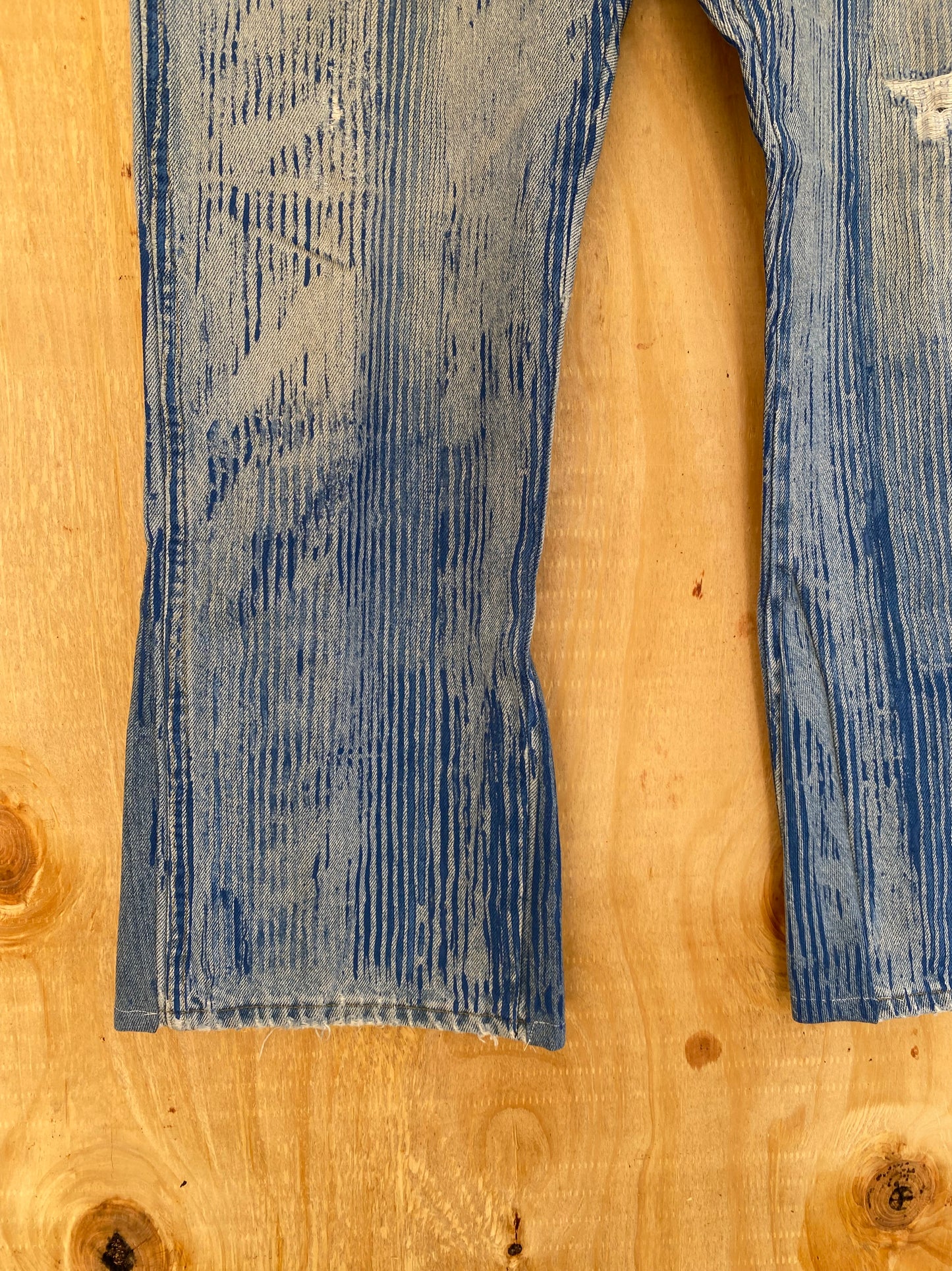 Hickory Striped Flared Denim | 34