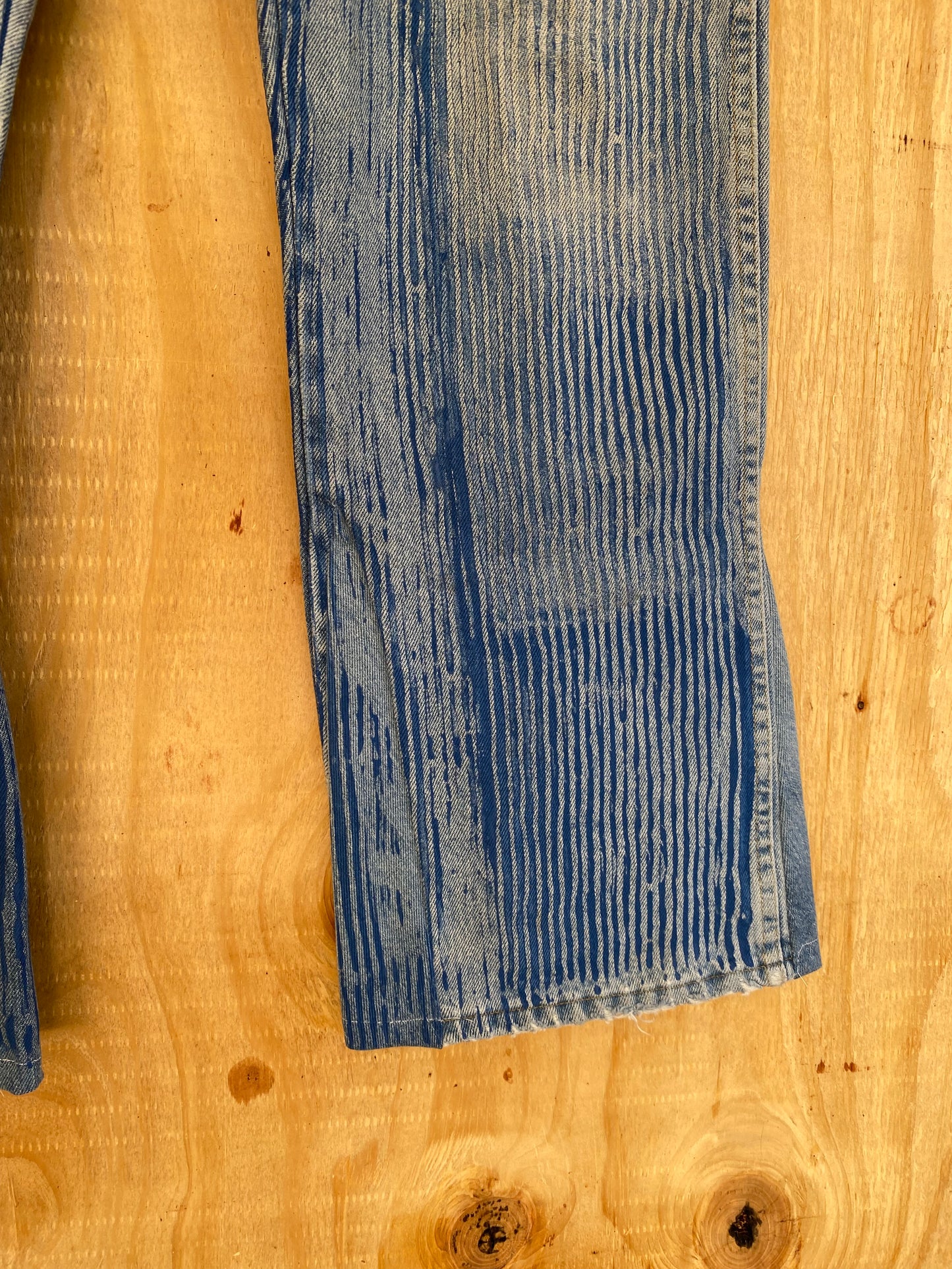 Hickory Striped Flared Denim | 34