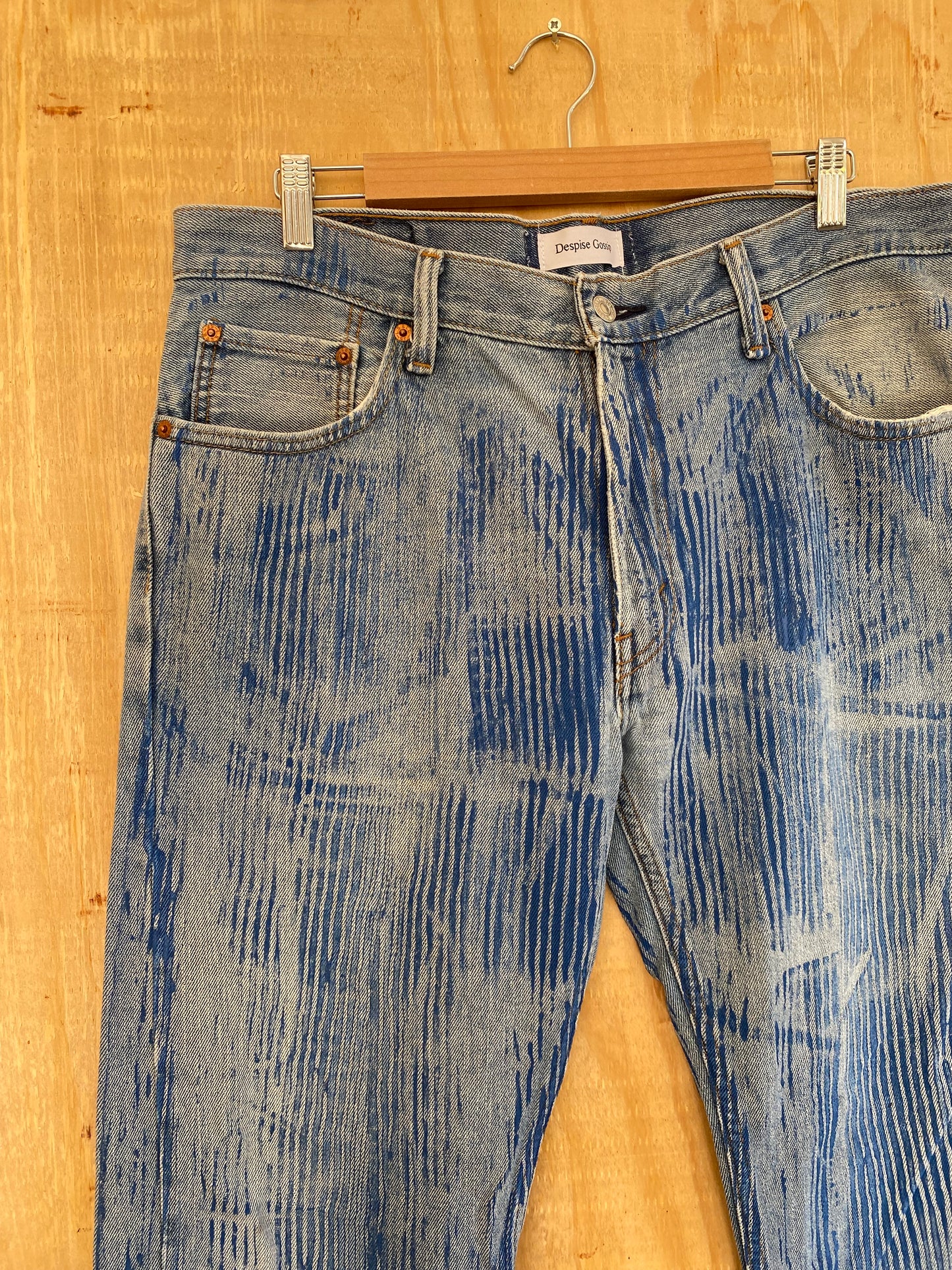 Hickory Striped Flared Denim | 36