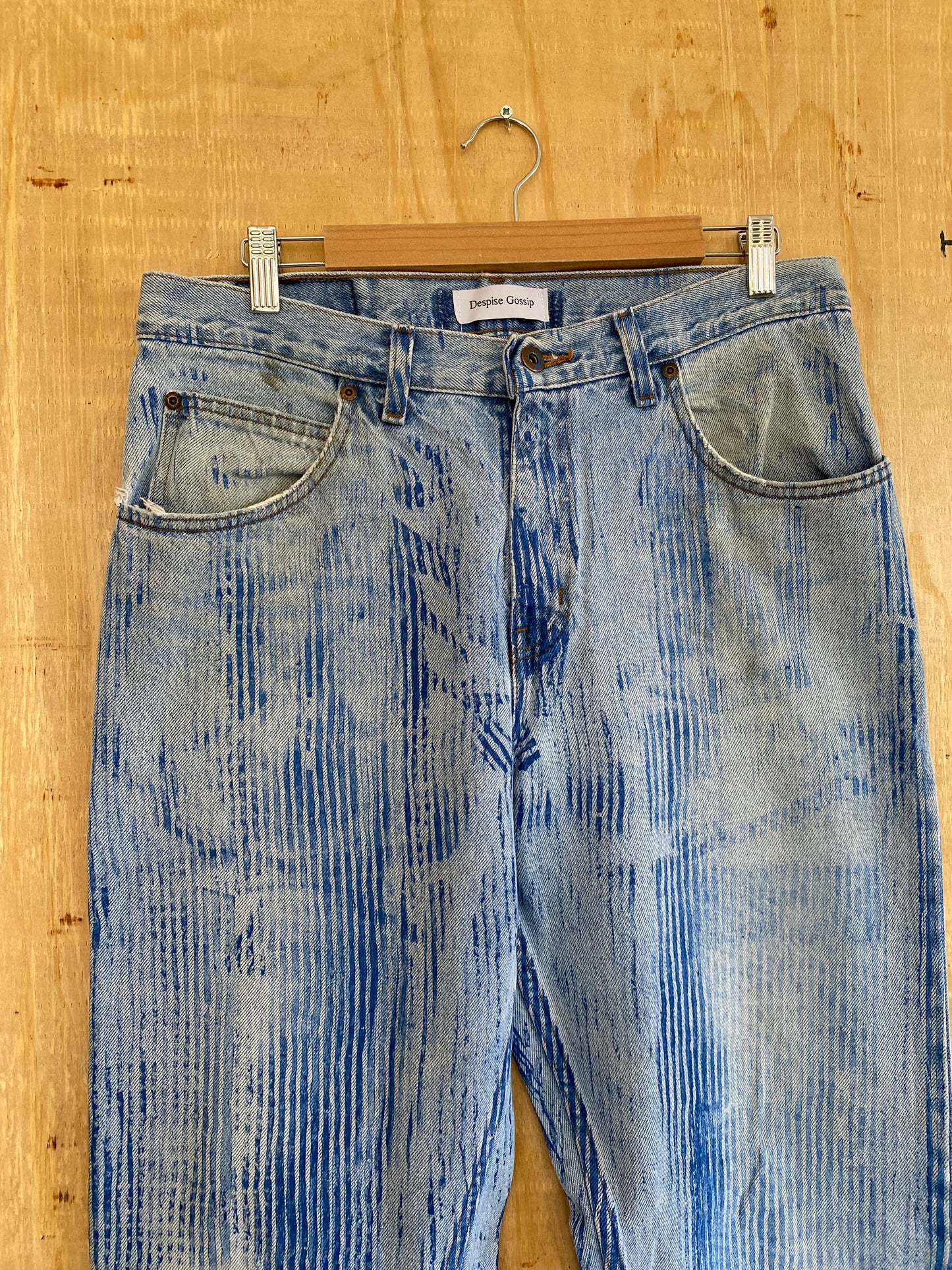 Hickory Striped Flared Denim | 34