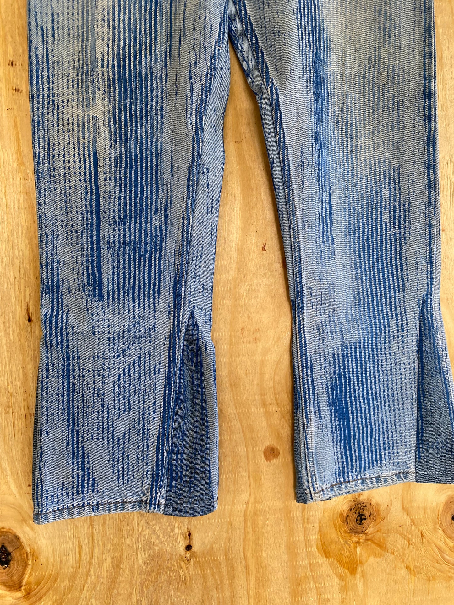 Hickory Striped Flared Denim | 34