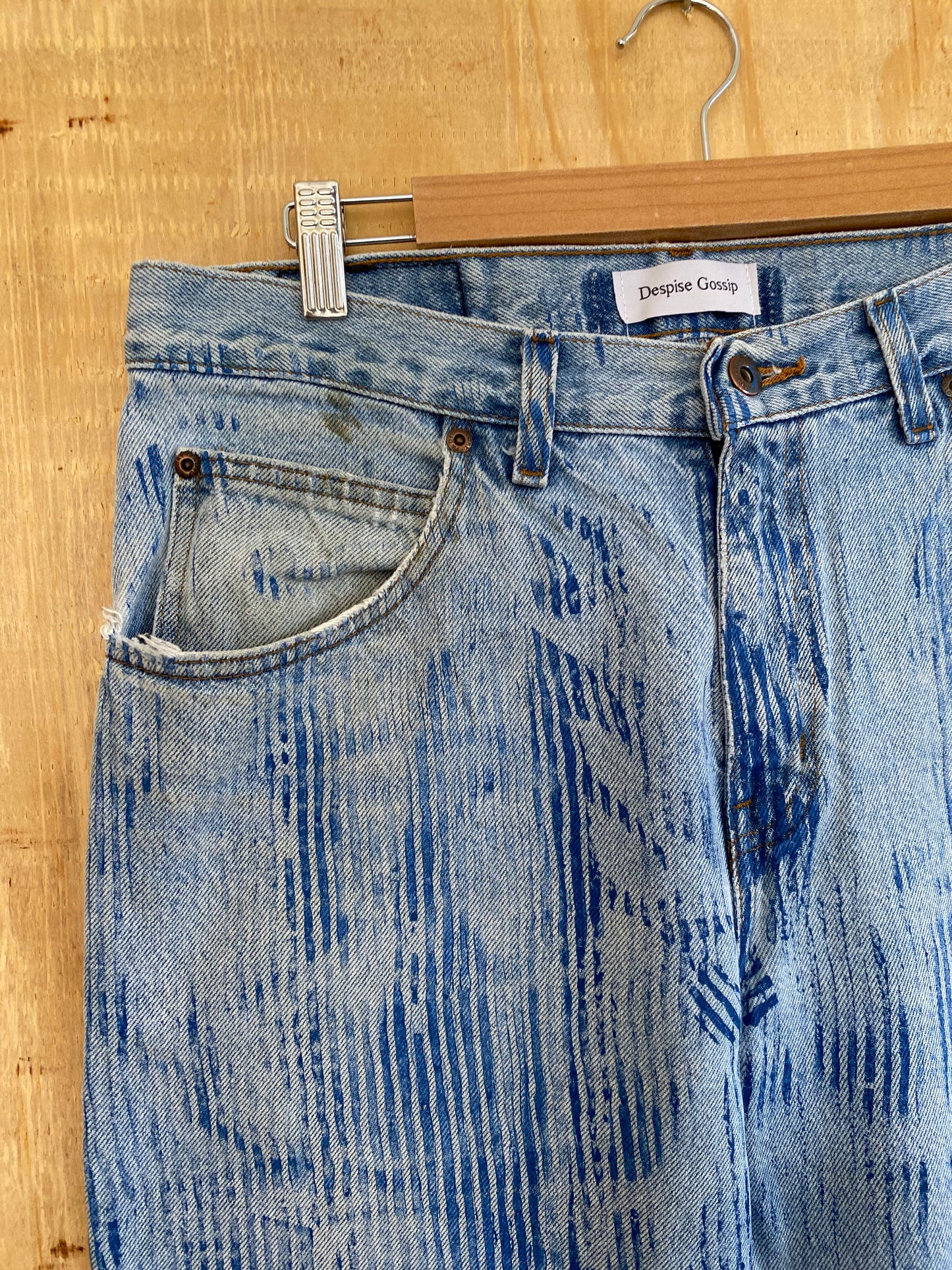 Hickory Striped Flared Denim | 34