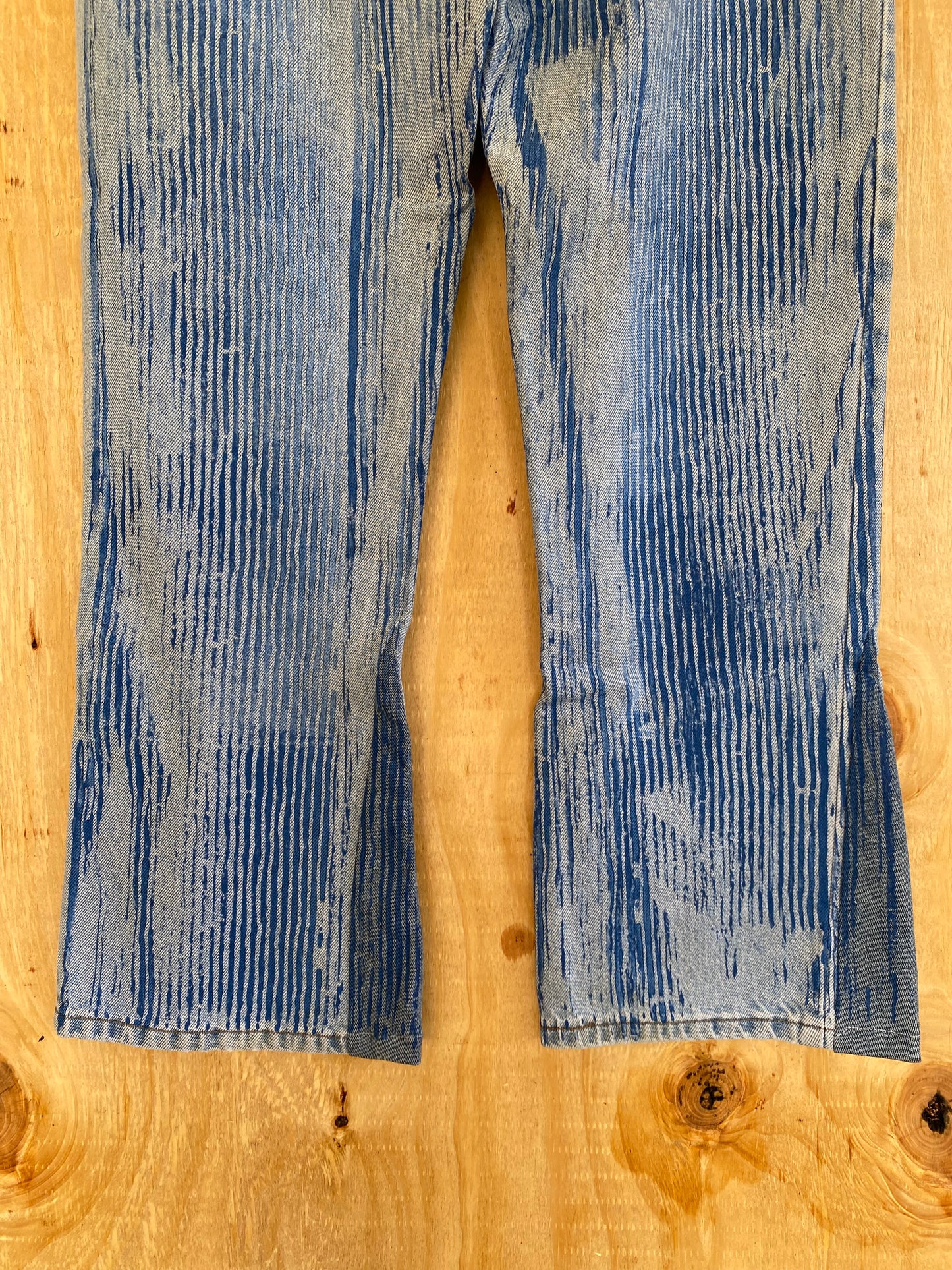 Hickory Striped Flared Denim | 34