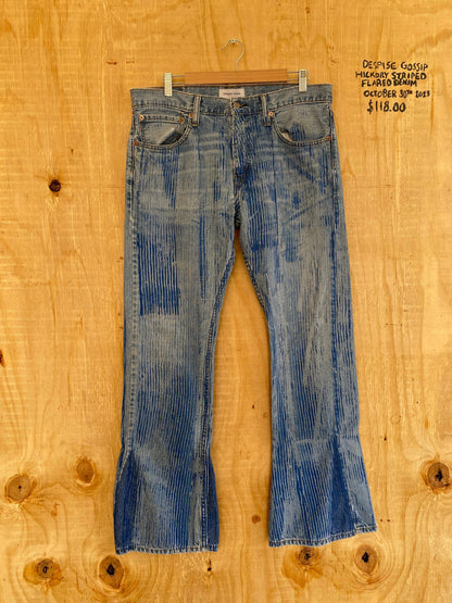 Hickory Striped Flared Denim | 35