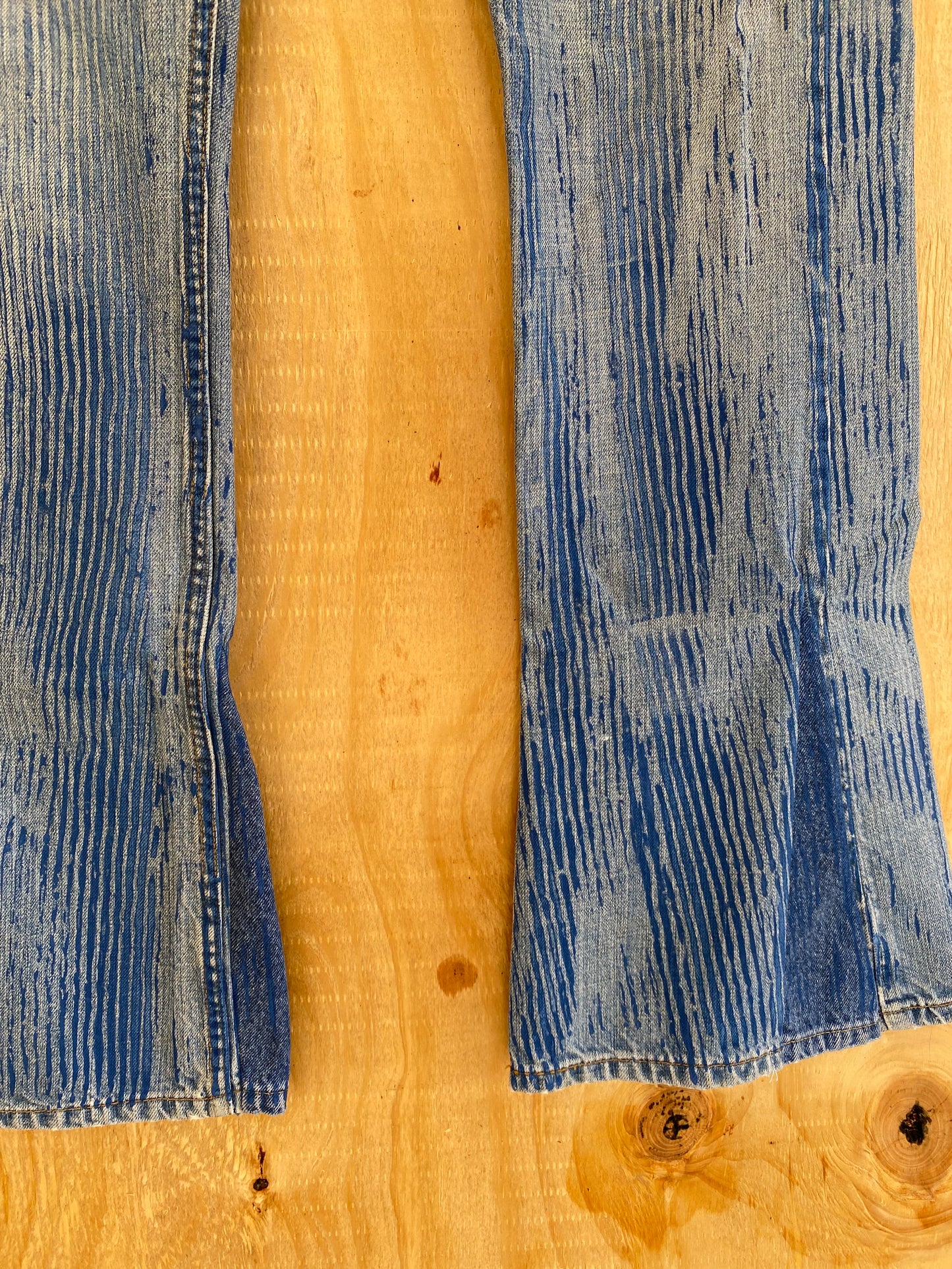 Hickory Striped Flared Denim | 35