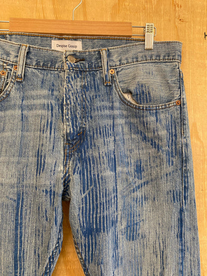 Hickory Striped Flared Denim | 35