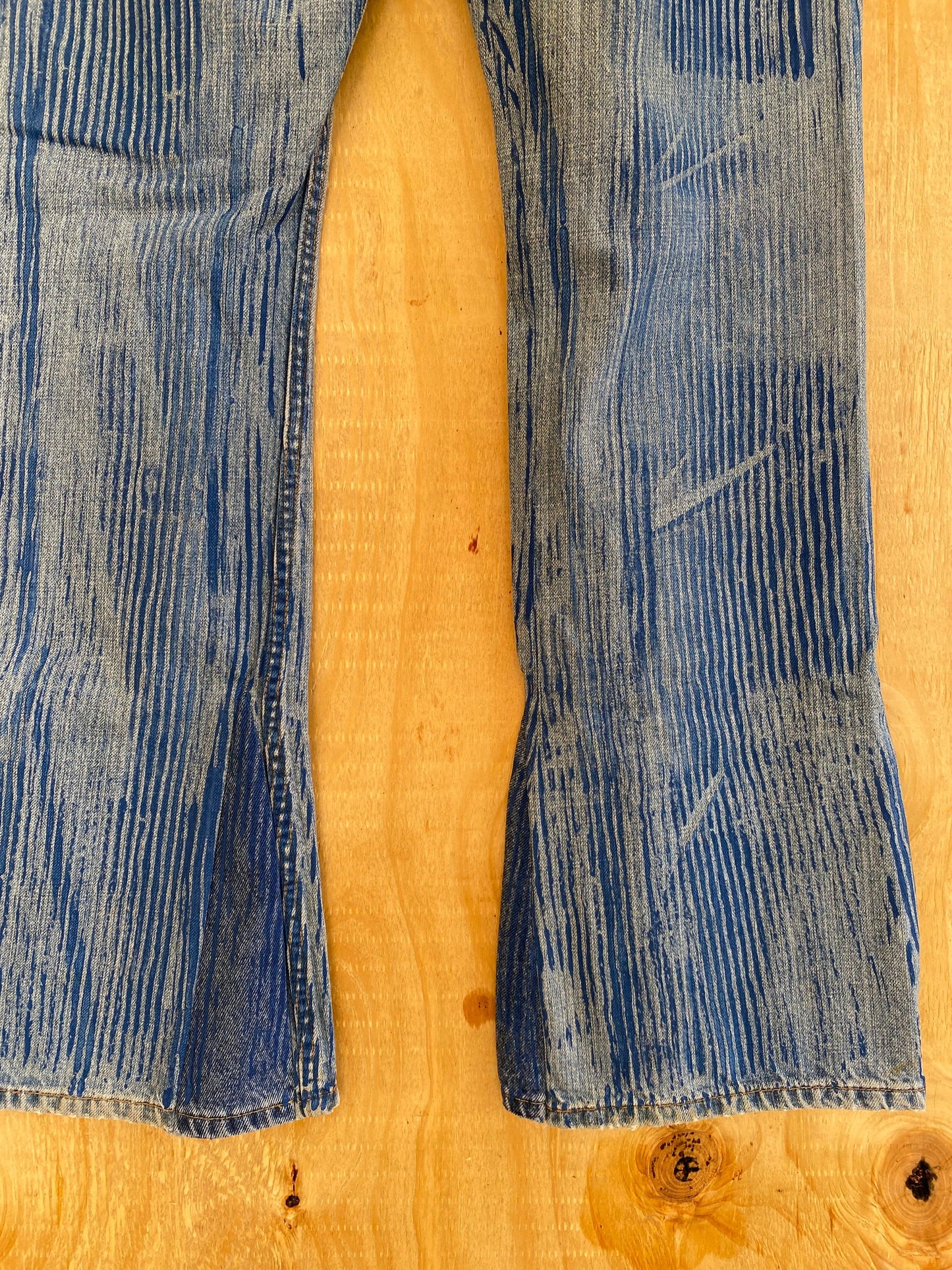 Hickory Striped Flared Denim | 35