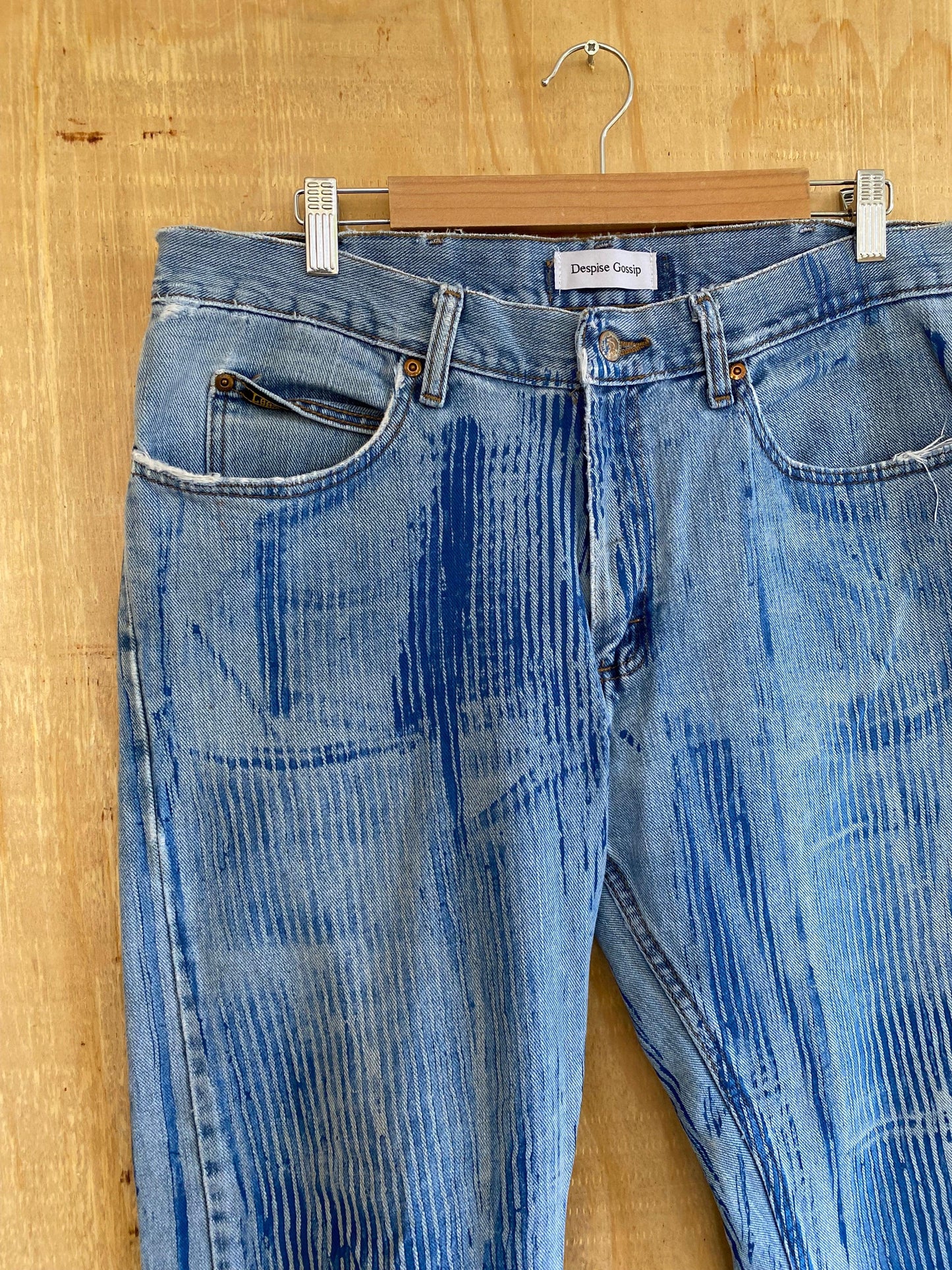 Hickory Striped Flared Denim | 36