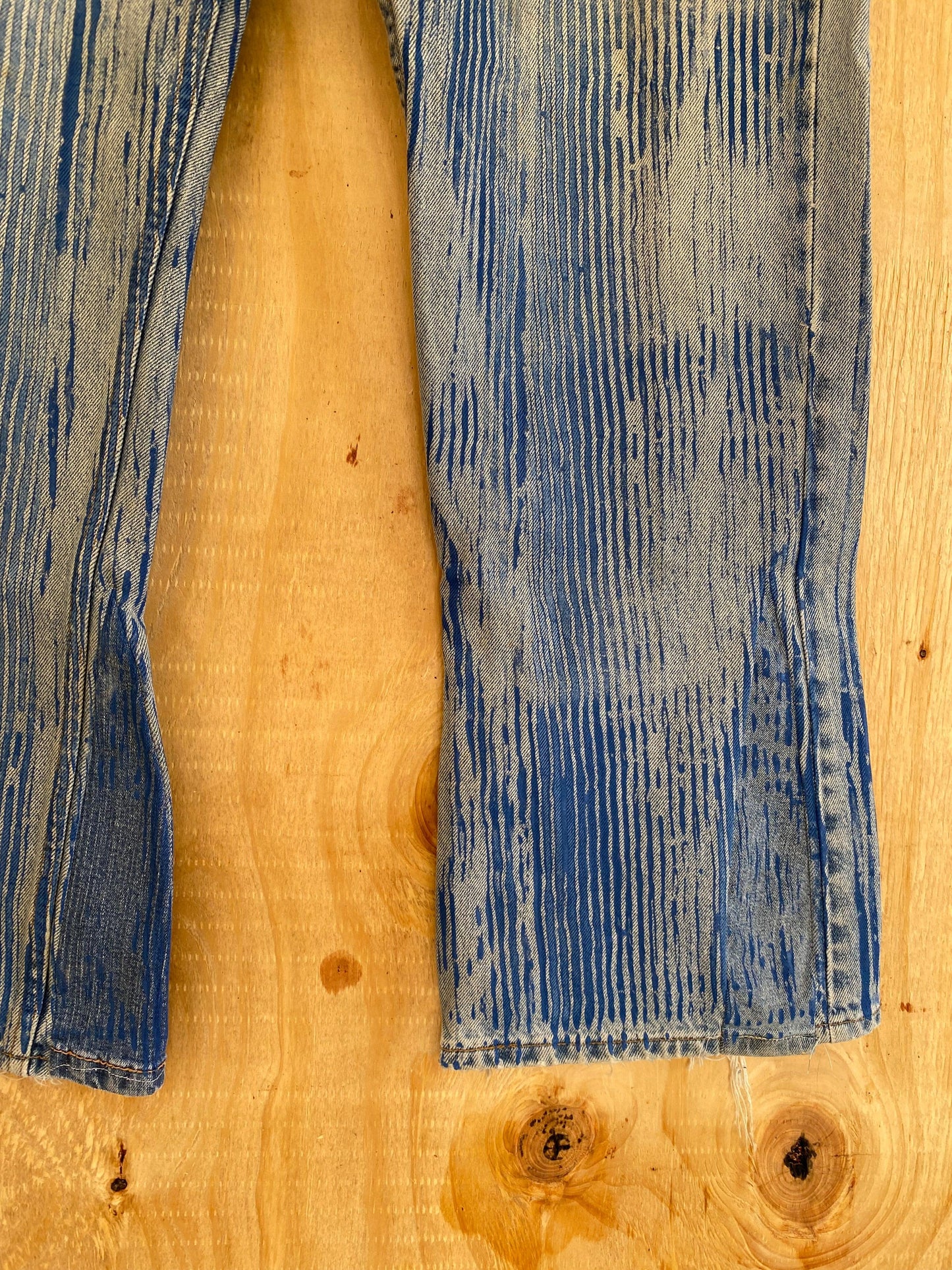 Hickory Striped Flared Denim | 36