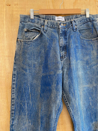 Hickory Striped Flared Denim | 34