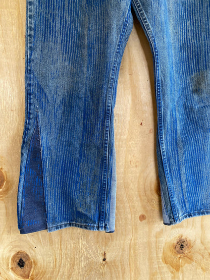Hickory Striped Flared Denim | 34