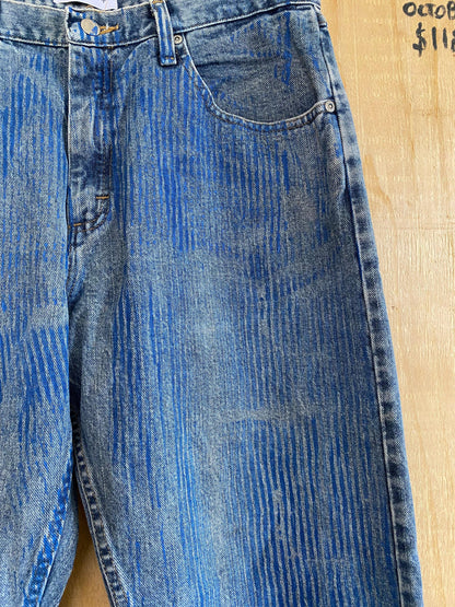 Hickory Striped Flared Denim | 34
