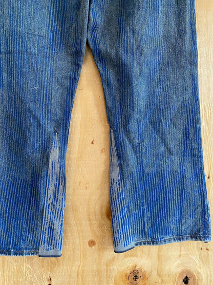 Hickory Striped Flared Denim | 34