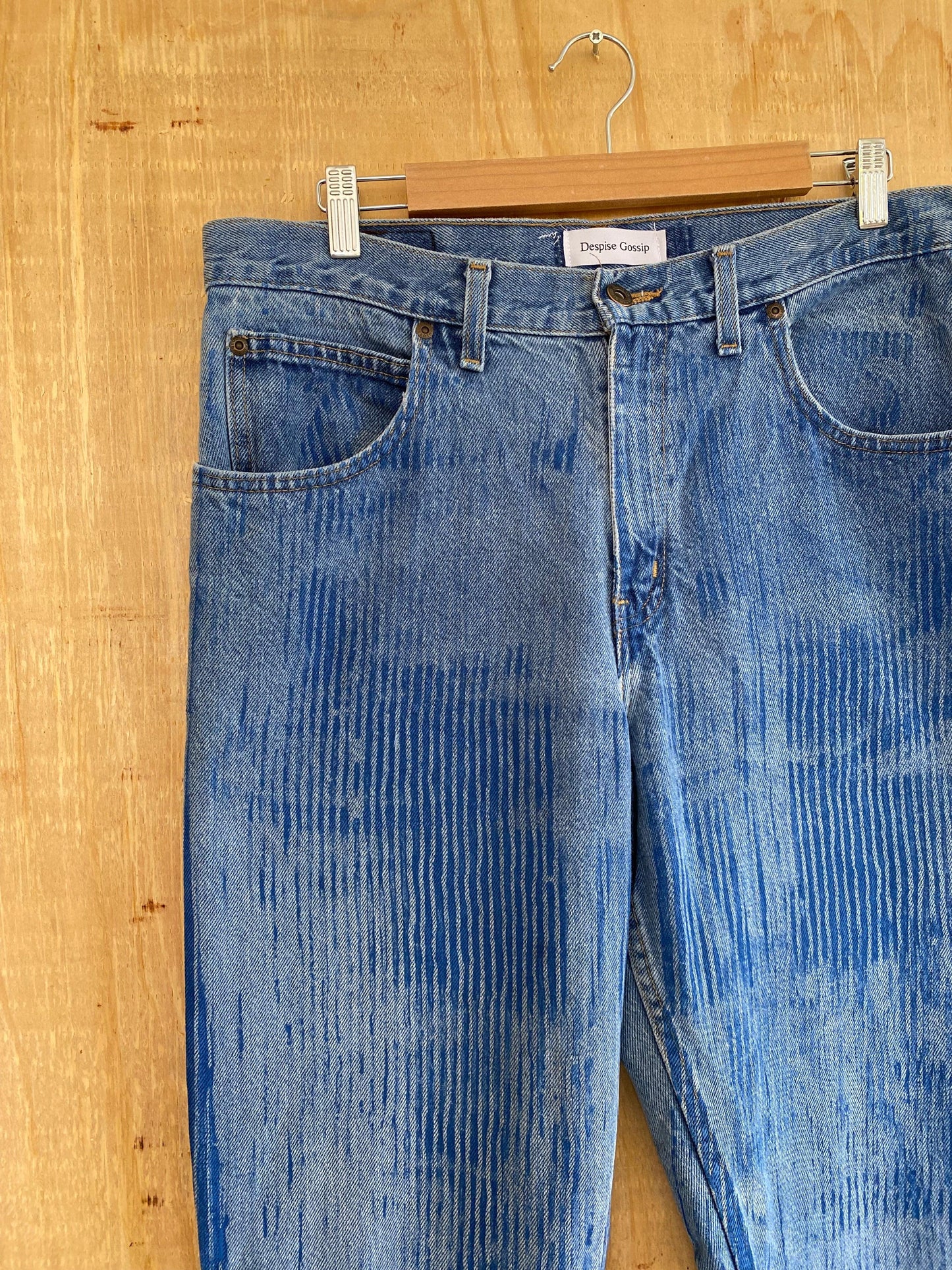 Hickory Striped Flared Denim | 36