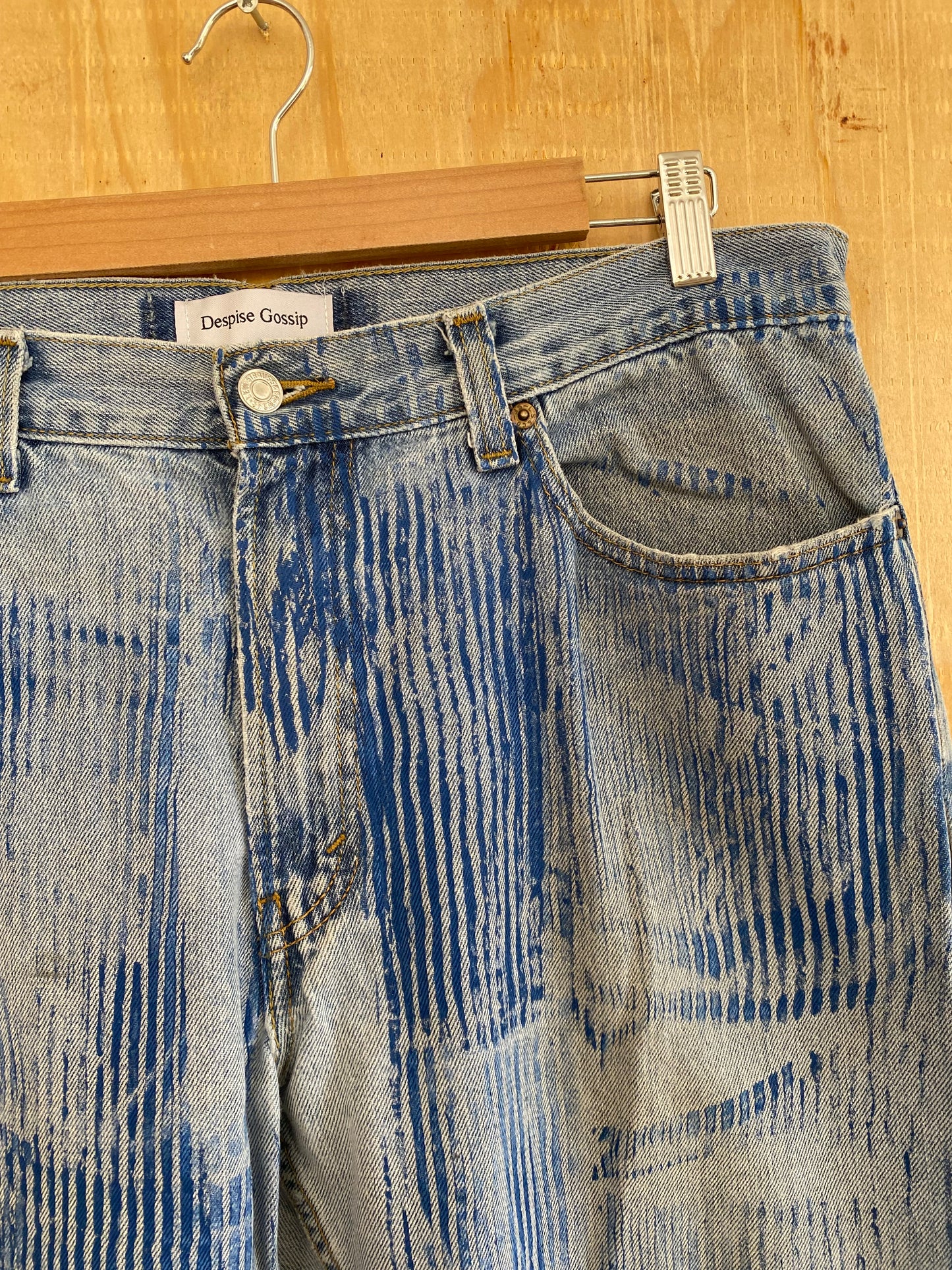 Hickory Striped Flared Denim | 34