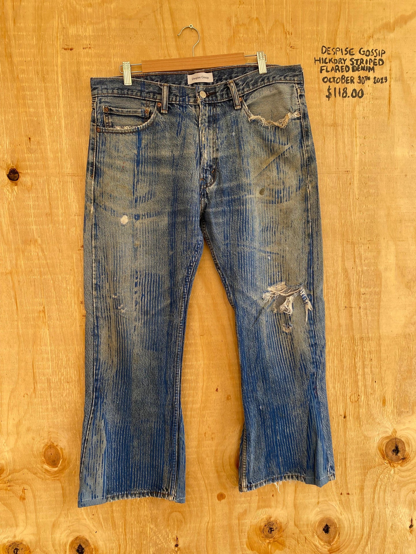 Hickory Striped Flared Denim | 37