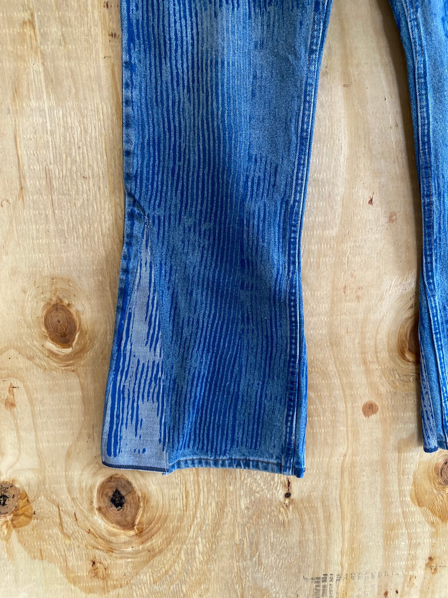 Hickory Striped Flared Denim | 35