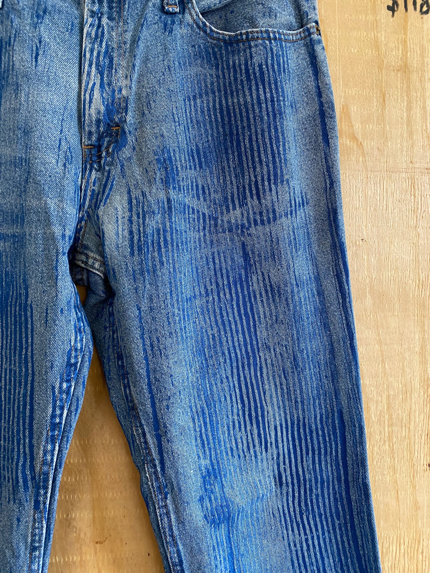 Hickory Striped Flared Denim | 35