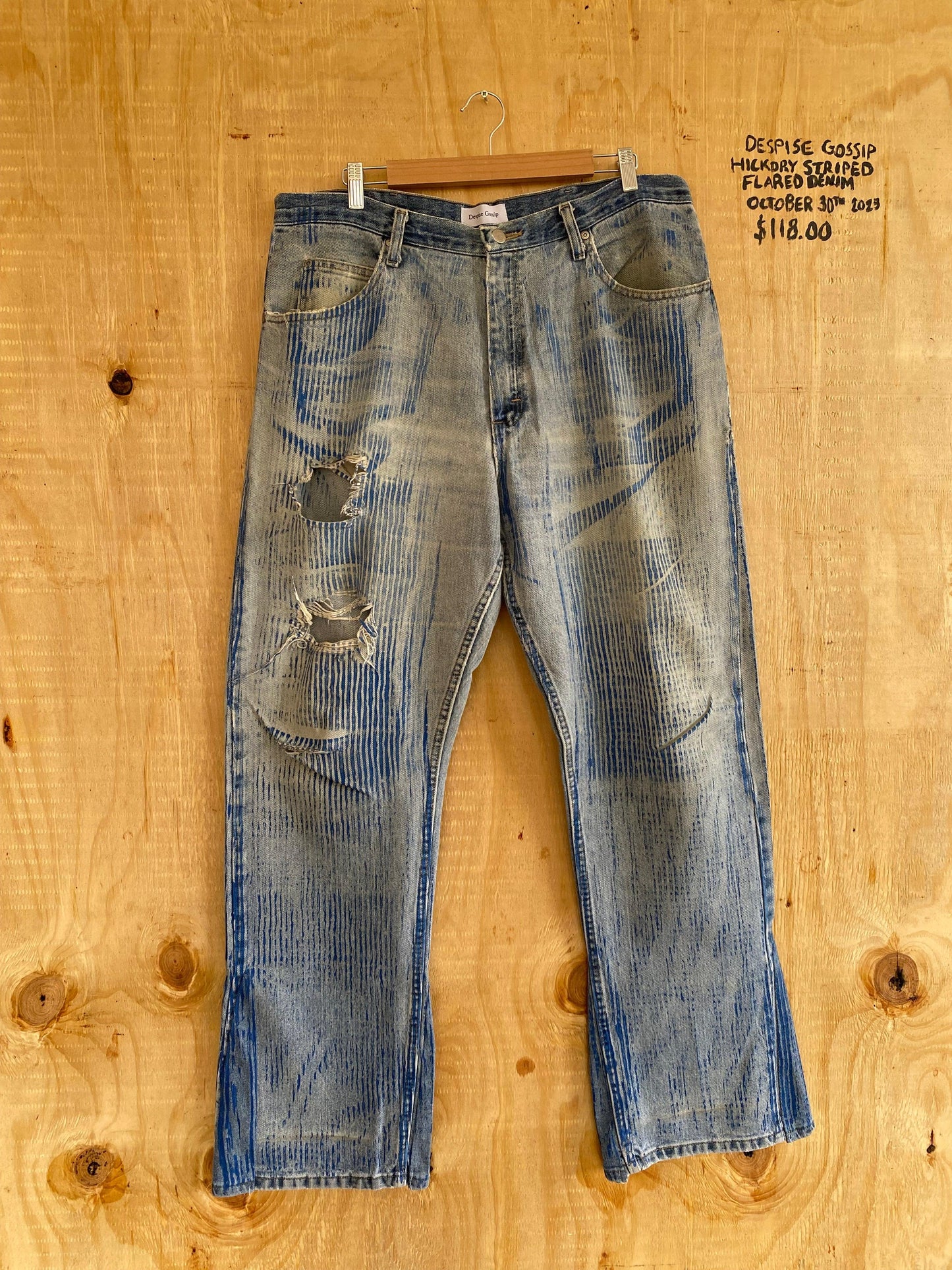 Hickory Striped Flared Denim | 39