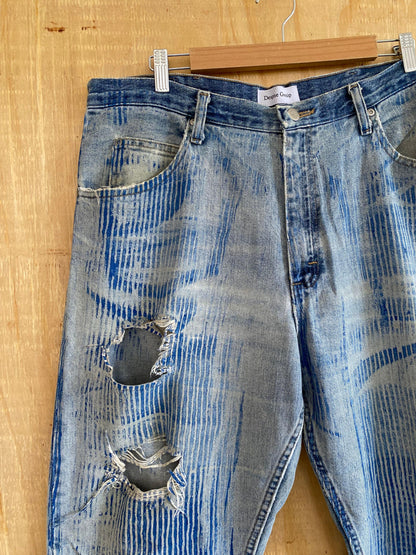 Hickory Striped Flared Denim | 39
