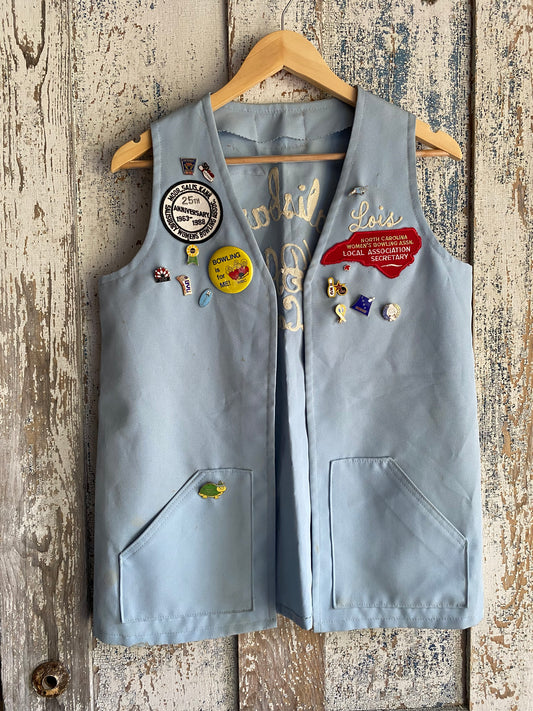1980s Chain Stitch Bowling Vest | M