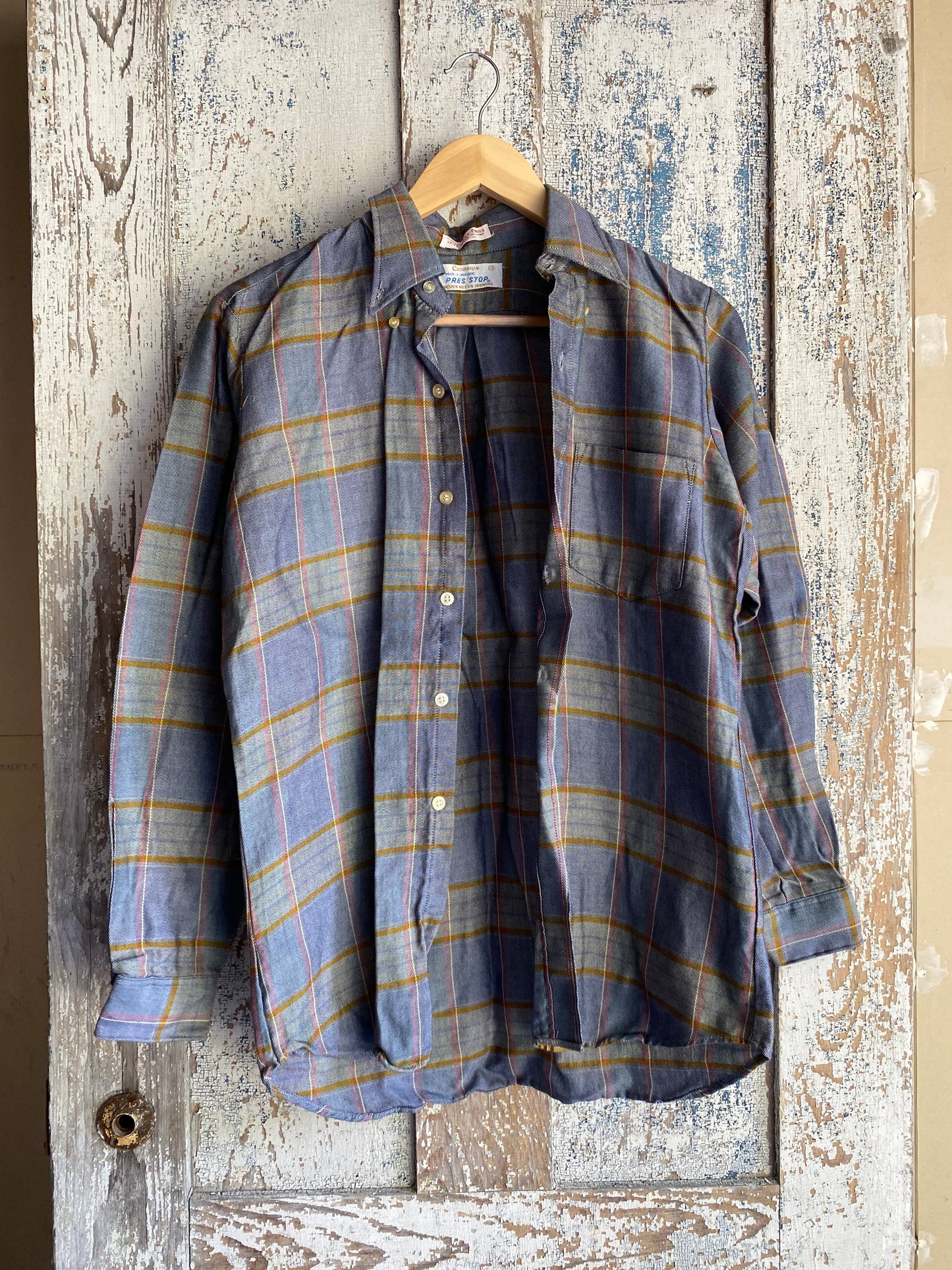 1970s Plaid Shirt | M