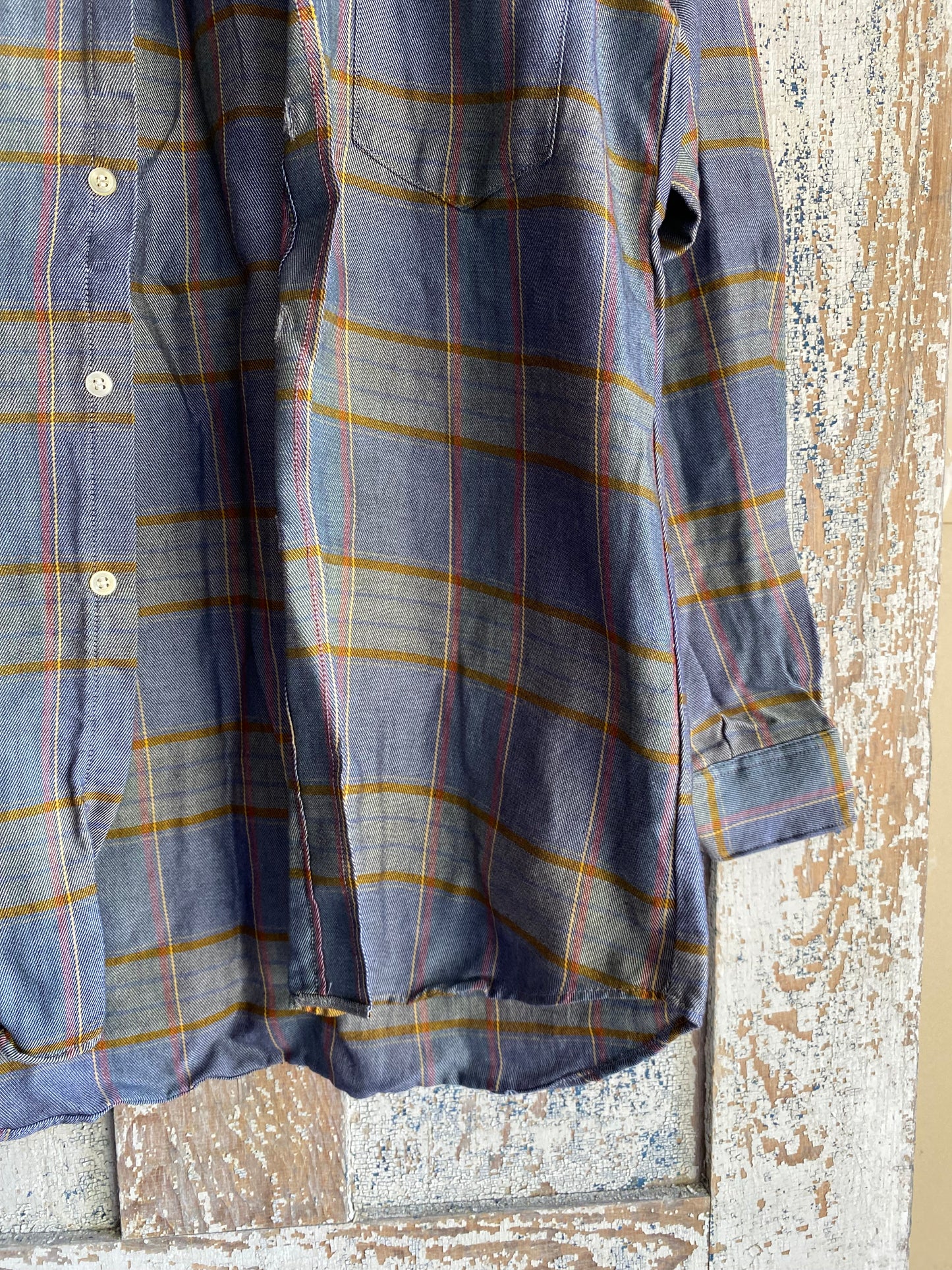 1970s Plaid Shirt | M