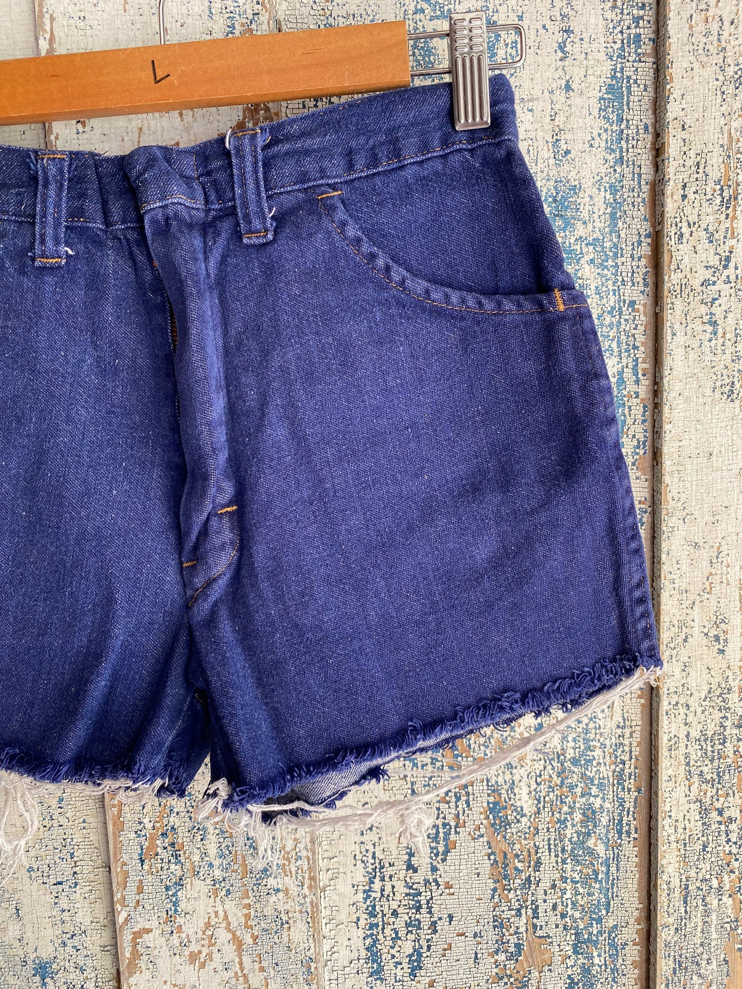 1970s Buckle Back Denim Jorts | 27