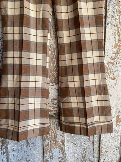 1970s Plaid Bell Bottoms | 34