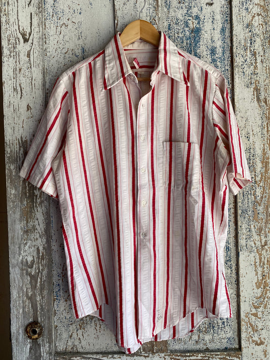 1960s Striped Button Up | L