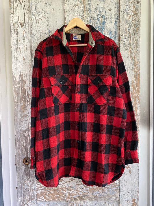 1960s Wool Pilgrim Shirt | XL