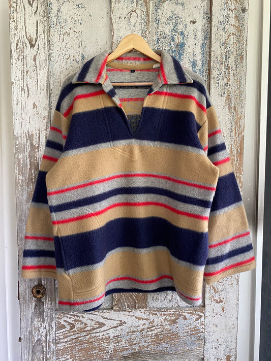 1970s Striped Fleece Pullover | L