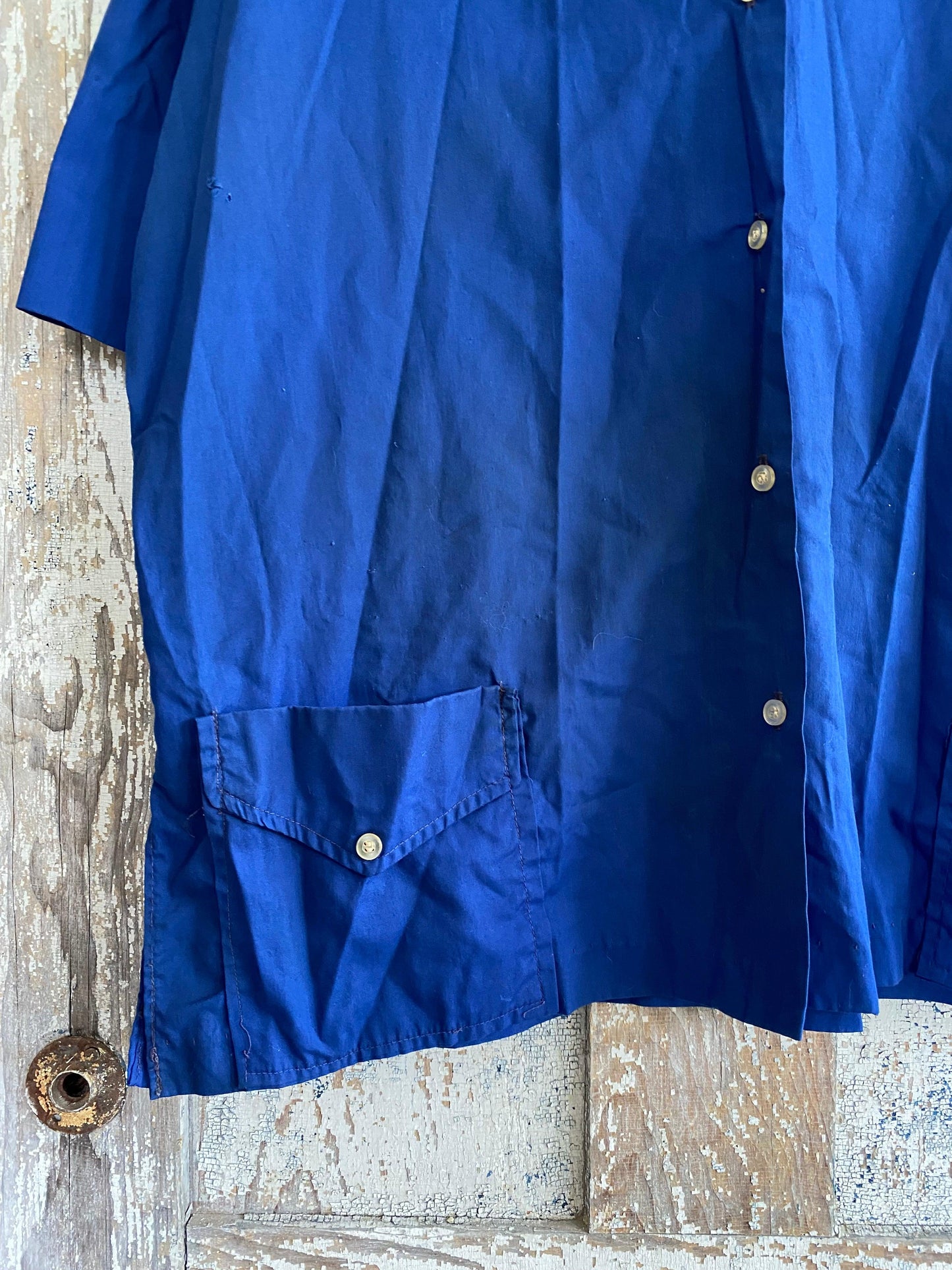 1960s Blue Button Up | L