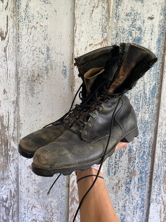 1980s Faded Combat Boots | 11.5