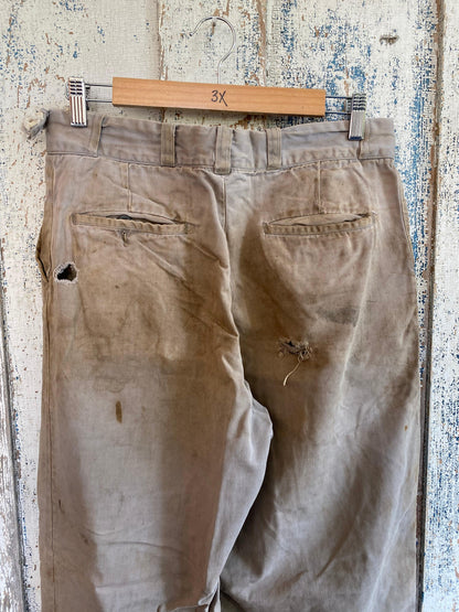 1950s Distressed Work Pants | 32